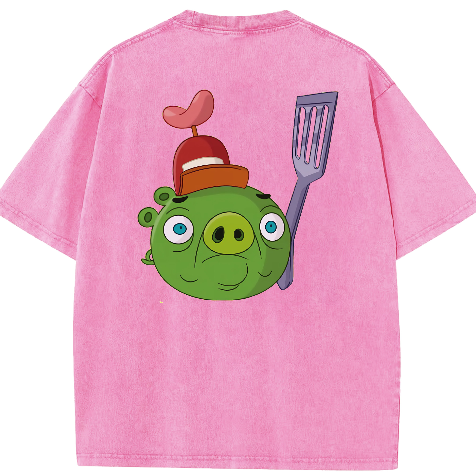 （画像用） Angry Birds アングリーバード 綿100% ヴィンテージ風 半袖Tシャツ（背面プリント）